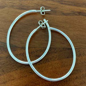 Sterling Silver Oval Hoops